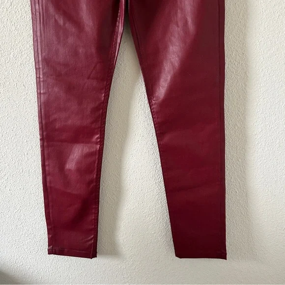The Kooples Coated Denim High Waist Jeans Women’s 29 NWT Red Stretchy Rockstar